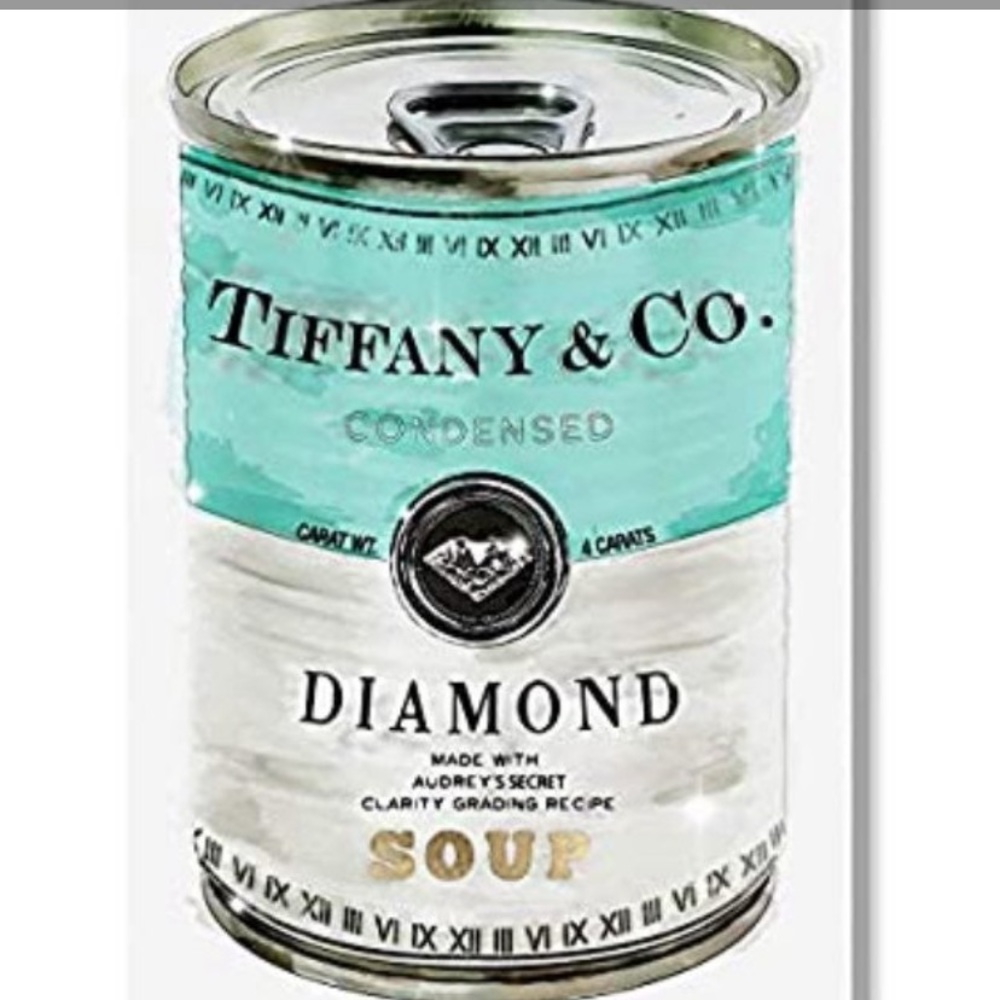 Blue Soup Can Canvas Print